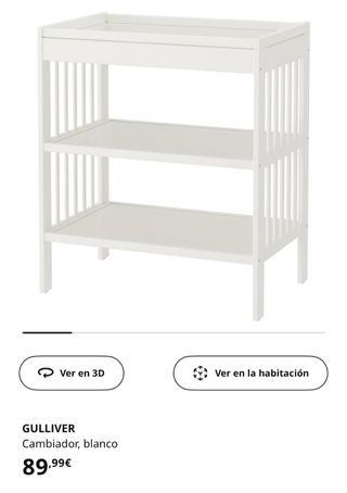 Cambiador bebé Ikea GULLIVER blanco