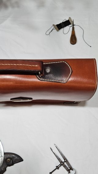 Cartera Piel hecha a mano - Marrón/Cuero oscuro