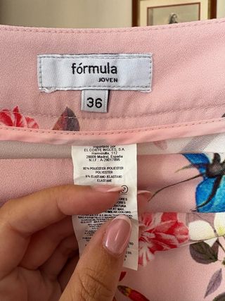 Fórmula Joven pantalón rosa 36