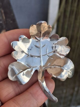 Foglia di vite argento 800
