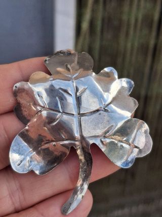 Foglia di vite argento 800