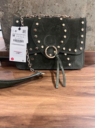 Bolso bandolera verde oscuro