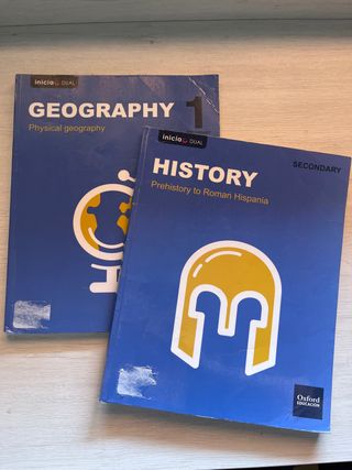 Libros de geografía e historia bilingüe de 1 eso