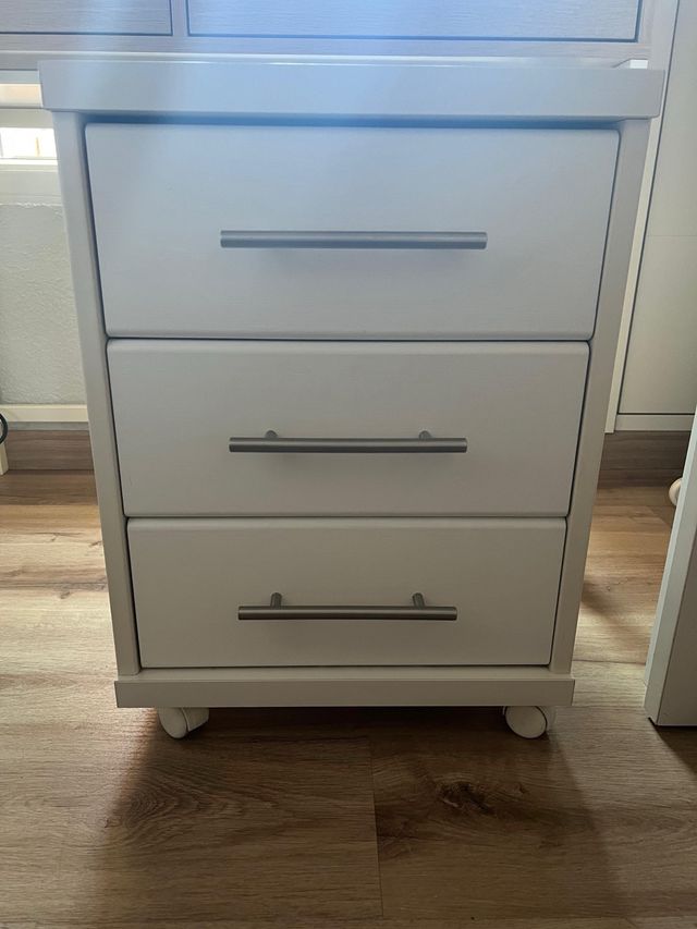 Cajonera blanca 3 cajones - Madera