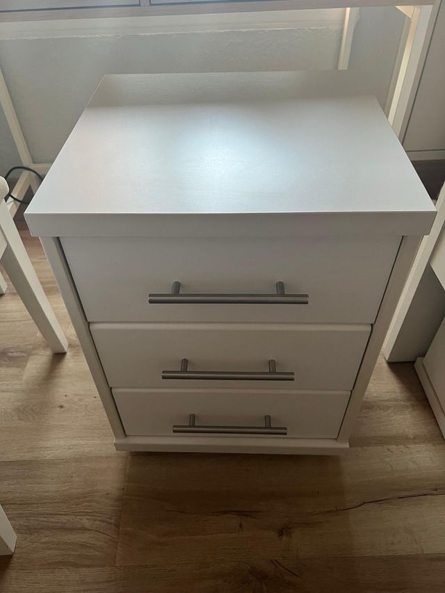 Cajonera blanca 3 cajones - Madera