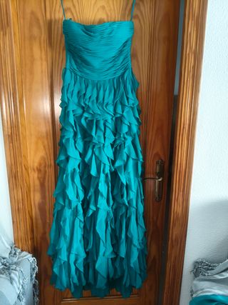 Vestido Pronovias turquesa fiesta
