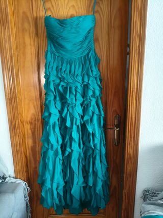 Vestido Pronovias turquesa fiesta