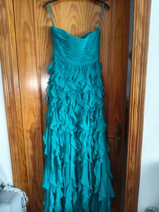 Vestido Pronovias turquesa fiesta