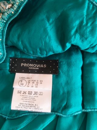 Vestido Pronovias turquesa fiesta