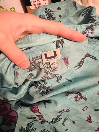 Camisa seda Adolfo Domínguez L turquesa