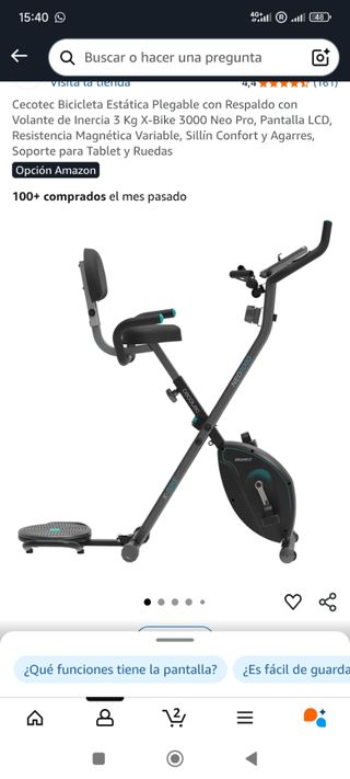 Bicicleta estática Cecotec
