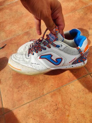 Zapatillas Topflex fútbol sala blancas y azules
