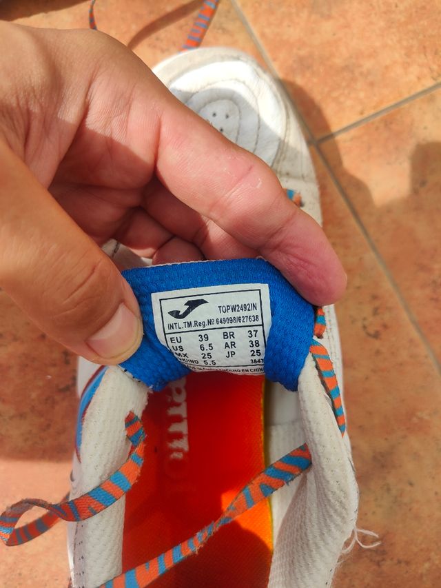 Zapatillas Topflex fútbol sala blancas y azules