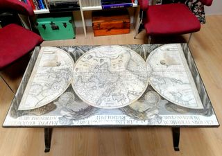 Gran mesa vintage MAPA MUNDI