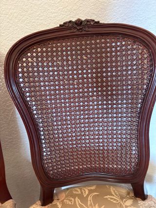 2 Sillas Vintage Madera y mimbre