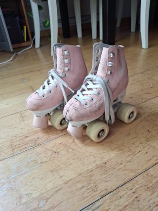 Patines artístico marca oxelo rosa