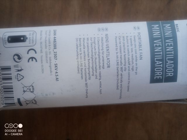 Mini Ventilador SilverCrest - Portátil