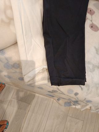 Pantalones chándal algodón - beige, negro y negro 
