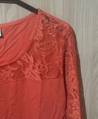 Maglia Benotti arancio pizzo