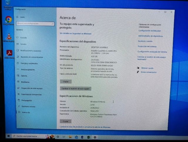 Ordenador HP sobremesa i5-4GB RAM