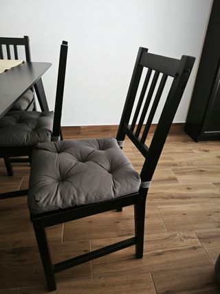 Mesa Comedor Negra 6 Sillas