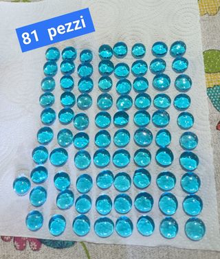 sassolini di vetro decorativi blu e verde acqua