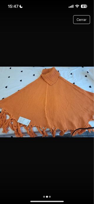 Poncho de lana - Naranja