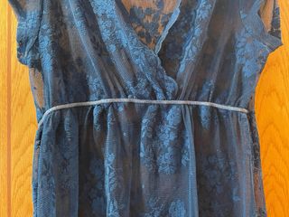 Top de tull de H&M azul azufre