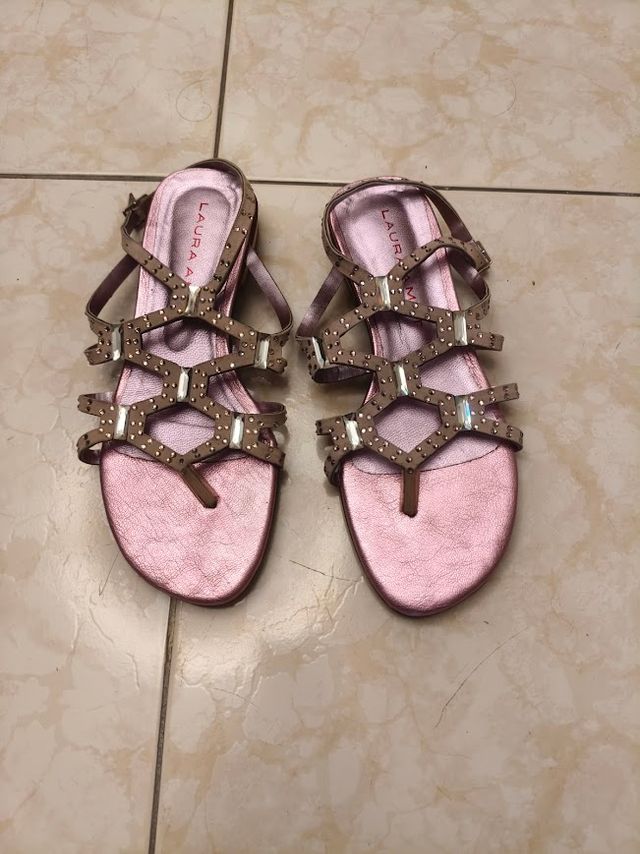 Sandalias Laura Amat - Marrón y Rosa