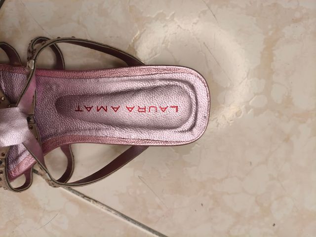 Sandalias Laura Amat - Marrón y Rosa