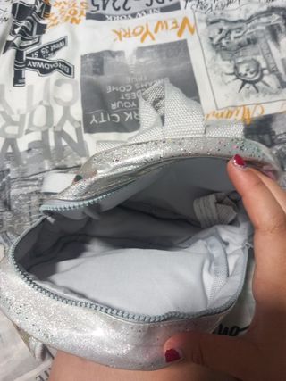 Mochila Brillante Plateada