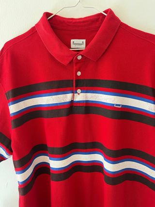 Polo Adolfo Domínguez XXL rojo rayas