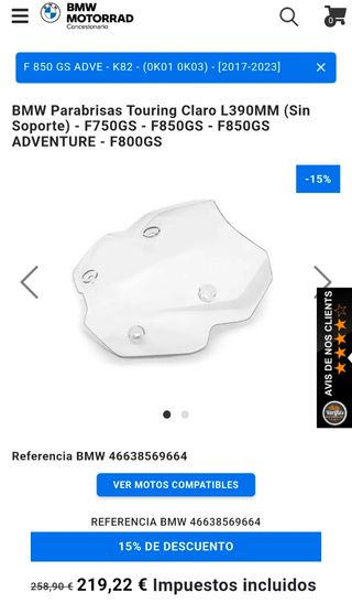 Cúpula BMW F850GS Adventure