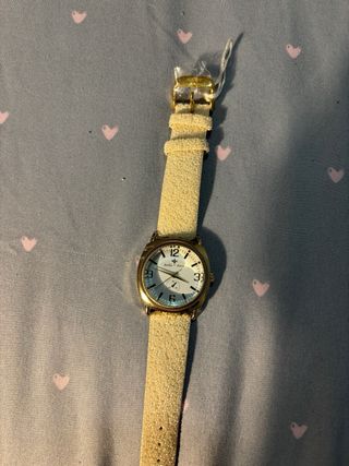 Reloj Bella + Rose beige y dorado
