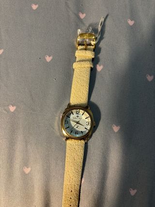 Reloj Bella + Rose beige y dorado
