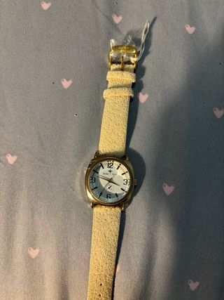Reloj Bella + Rose beige y dorado