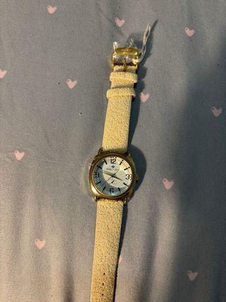 Reloj Bella + Rose beige y dorado