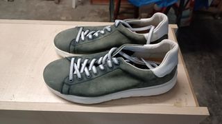 Zapatillas hombre grises y azules
