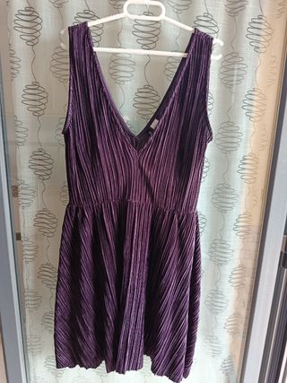Vestido plisado H&M - Talla L