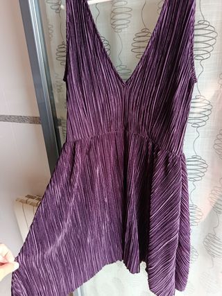 Vestido plisado H&M - Talla L