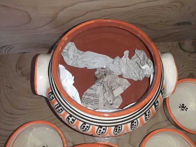 Juego de Consomé de Porcelana - Naranja