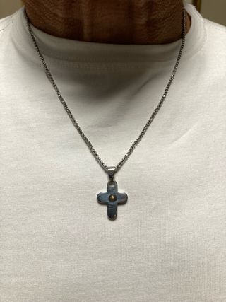 Collana croce in acciaio 