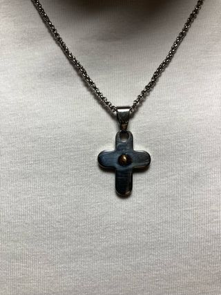 Collana croce in acciaio 