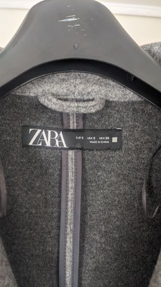 Abrigo Zara gris - Talla S