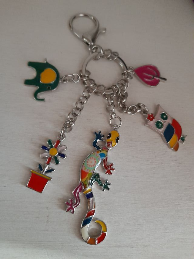 Portachiavi Geco Multicolor