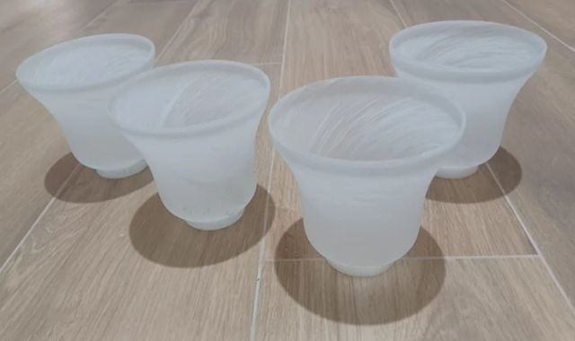 4 Tulipas cristal blanco - Decoración