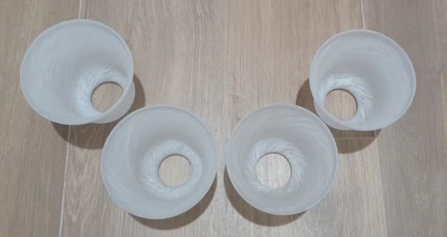 4 Tulipas cristal blanco - Decoración