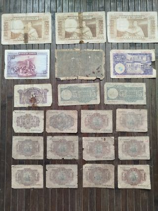 🇪🇸 Lote de 21 billetes antiguos de España