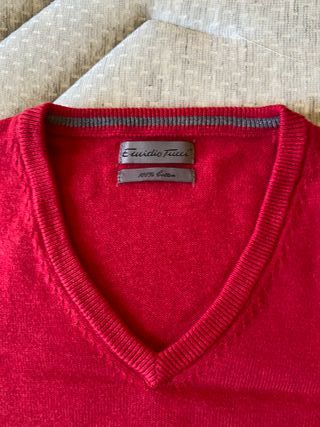 Jersey Emidio Tucci rojo - Cuello pico