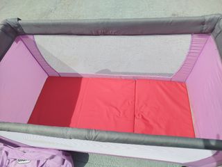 Cuna viaje Asalvo bebé rosa